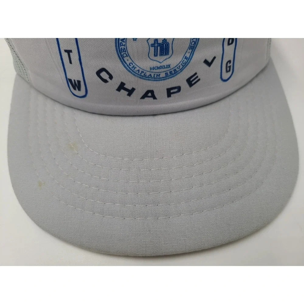 Vintage Reese Air Force Base Texas Chapel Mesh Snapback (Fits Small) Hat Cap AFB
